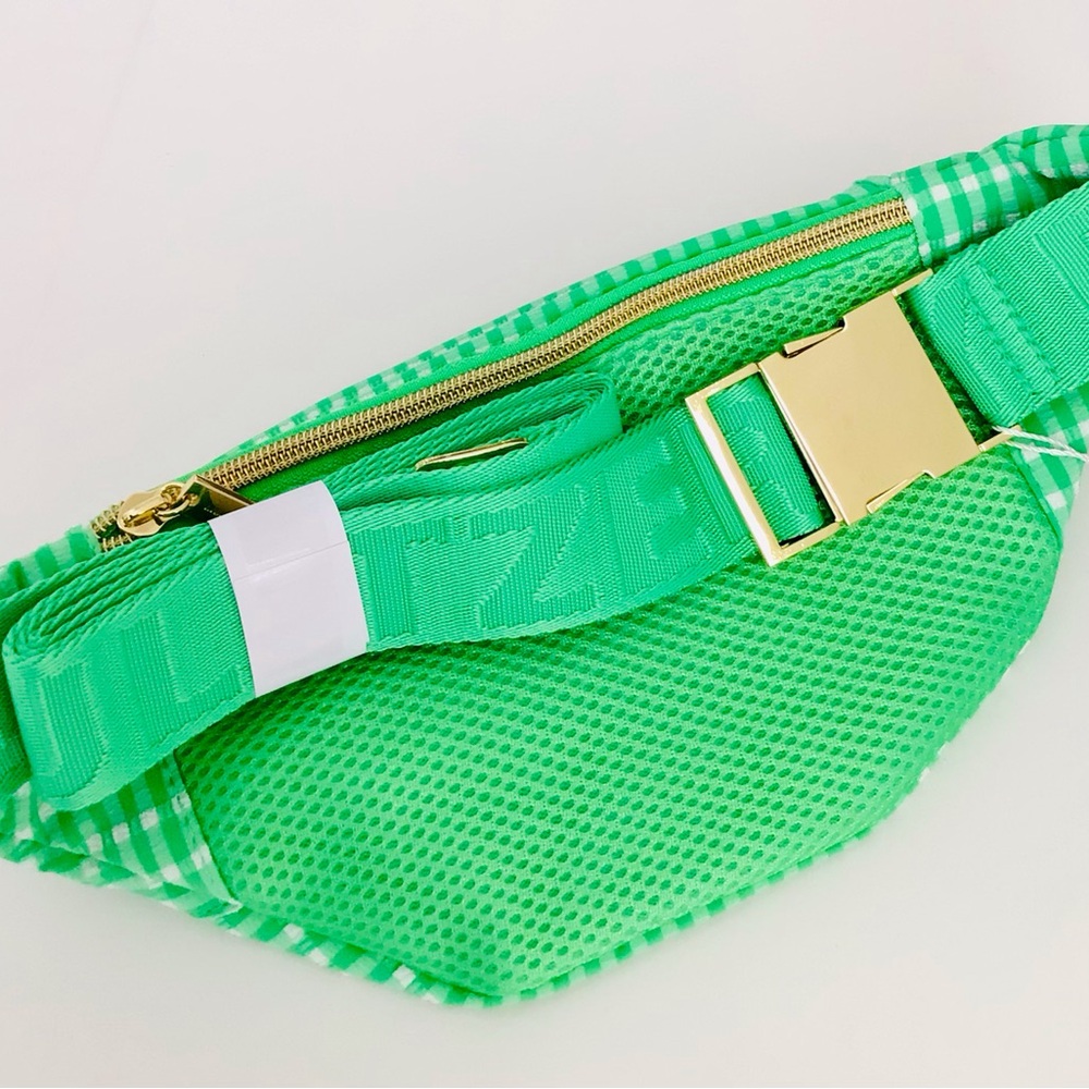 Lilly Pulitzer Gleanna Belt Bag-Fauna Green Performance Gingham-NWT In Package - Picture 7 of 14
